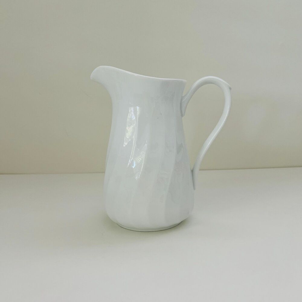 CORNINGWARE Enhancements White Swirl Pitcher 81-TY C4 1-Qt / 1 L